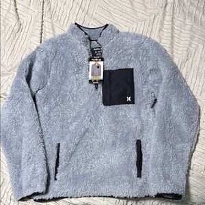 Hurley Light Gray Youth Sherpa Jacket NWT